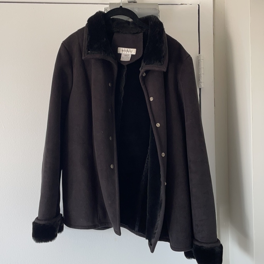 Nine West Suede Fur Coat